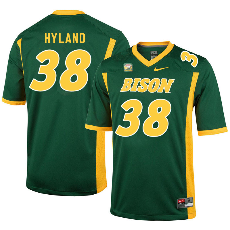 Men #38 Isaac Hyland North Dakota State Bison College Football Jerseys Sale-Green